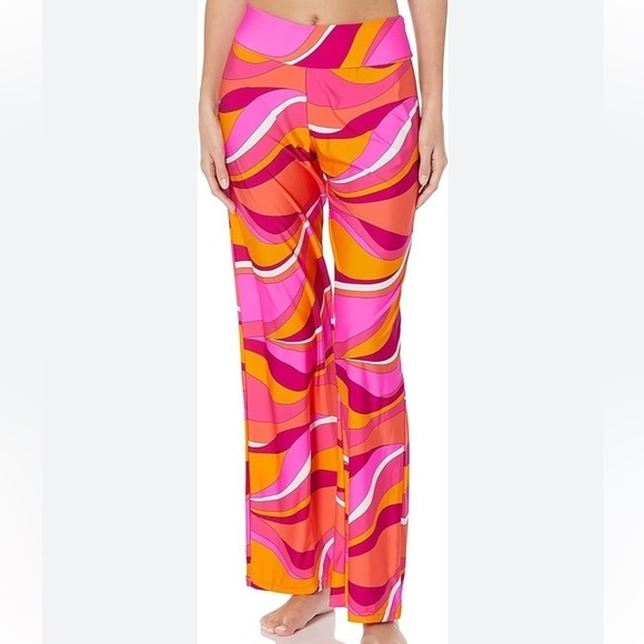 Trina Turk Women's Large Standard groovy Vivid Vista Swim Pants new with tags - Picture 1 of 6